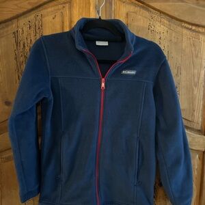 Columbia Blue Fleece with Red Accents